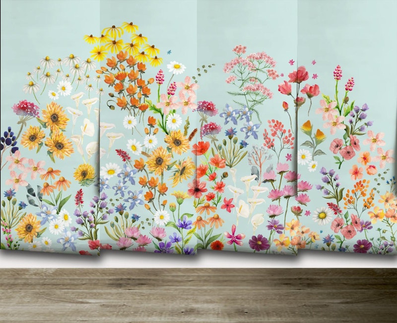 Wildflower Mural Sky