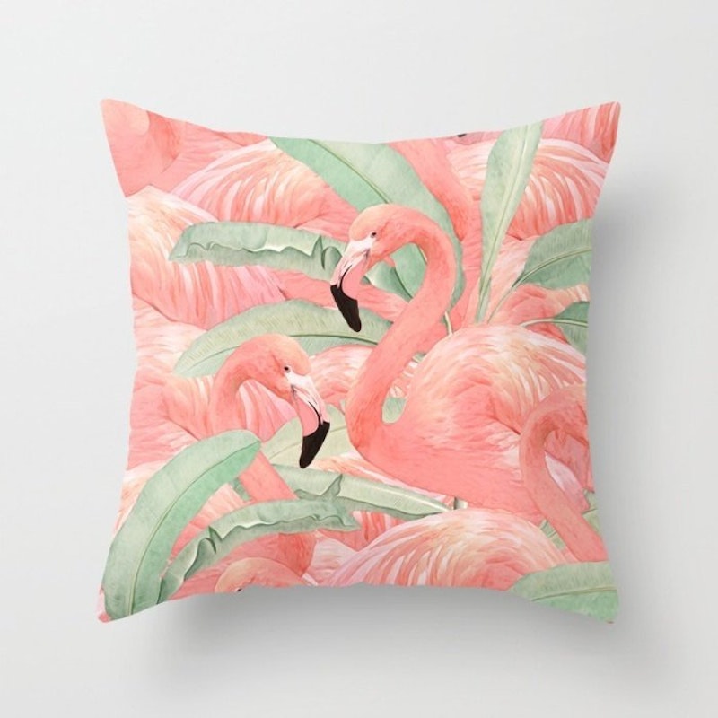 Tropical Flamingo Pillow