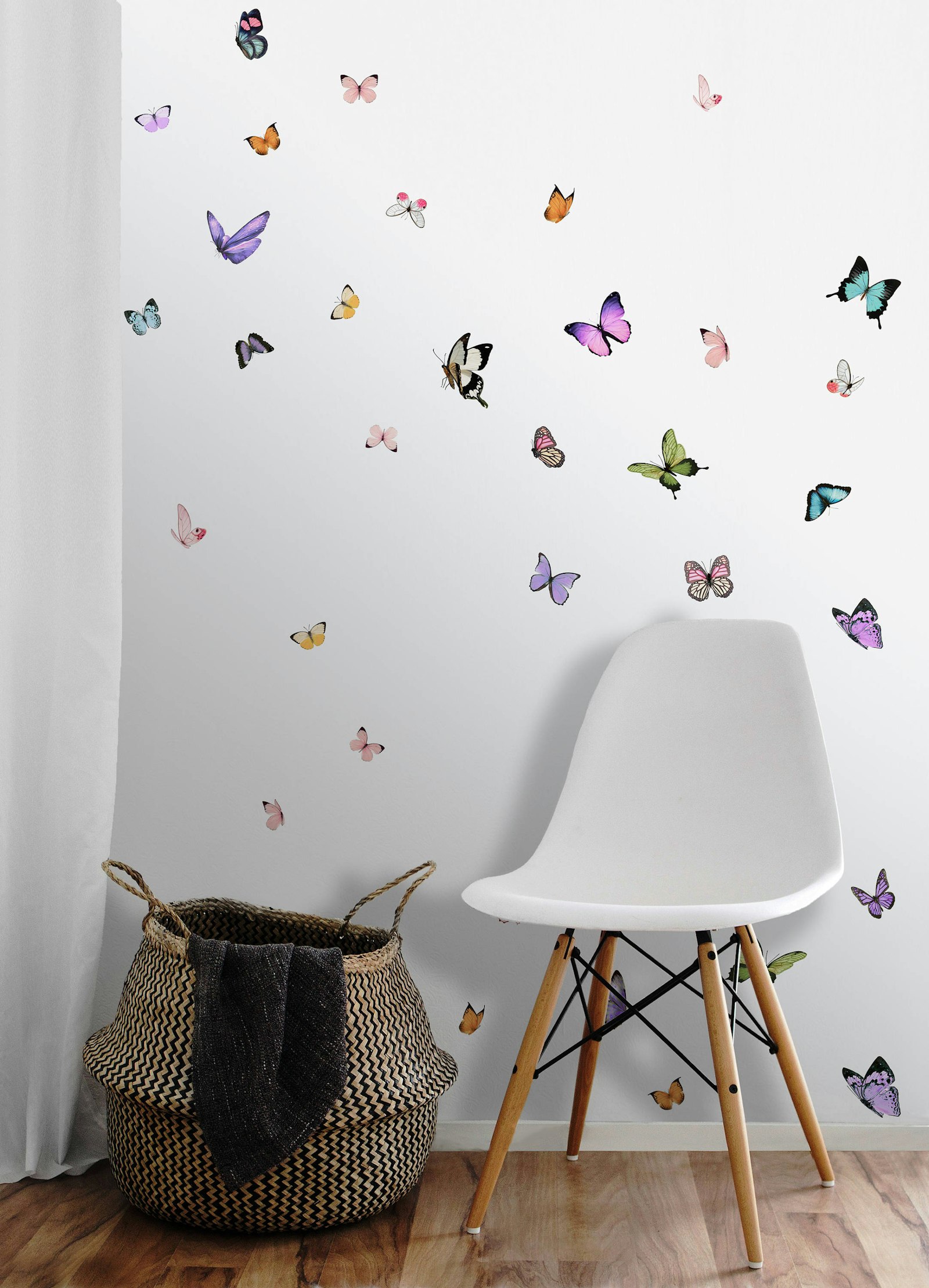 Artsy Butterfly Decor Wall Decals (30 stickers)