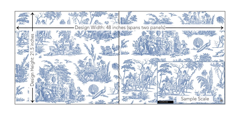 Marseilles Toile | Willow Ware Blue